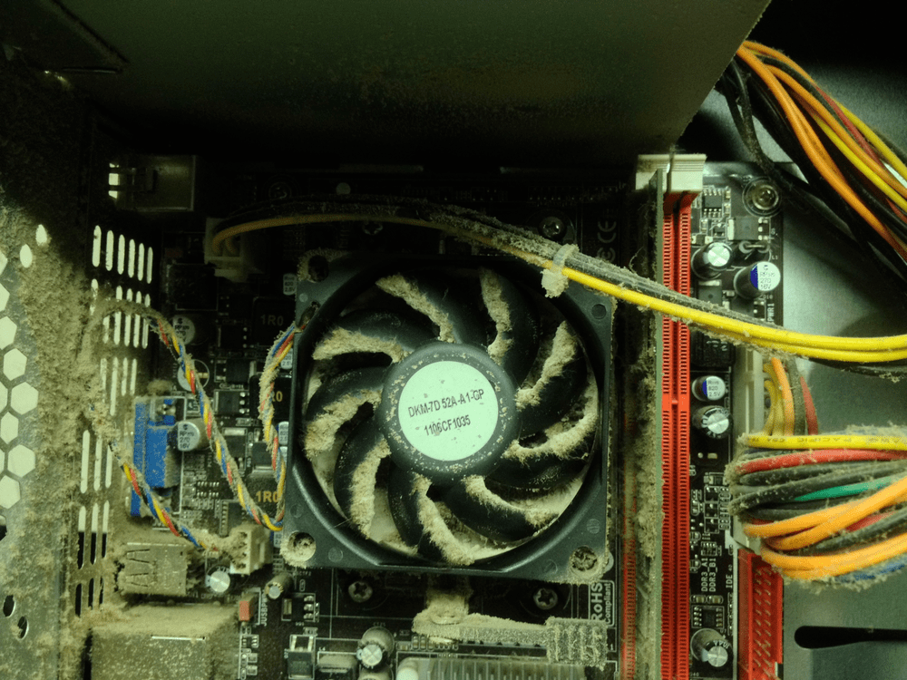 Забитая система охлаждения процессора Athlon II x2 250 кулер забитый грязью