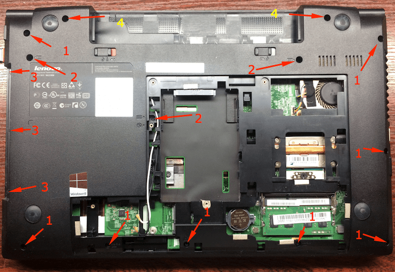 Леново разборка ноутбука B590 Lenovo cleaning